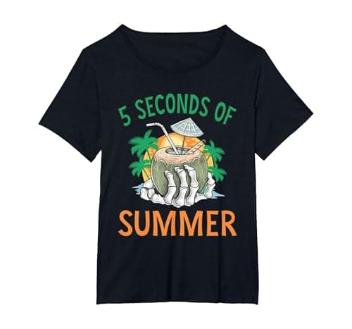Image of 5 Seconds of Summer T-Shirt, Women's Plus, Black, 5X