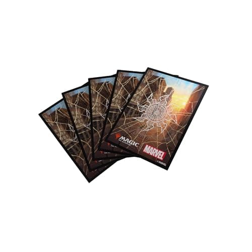 Image of Gamegenic | Magic: The Gathering - Marvel's Spider-Man Premium Art Sleeves - Spider-Man Plains| 105 Sleeves Per Pack | Trading Card Accessory