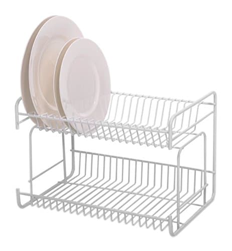 Image of Delfinware 2013W White 2 Tier Small Plate Rack