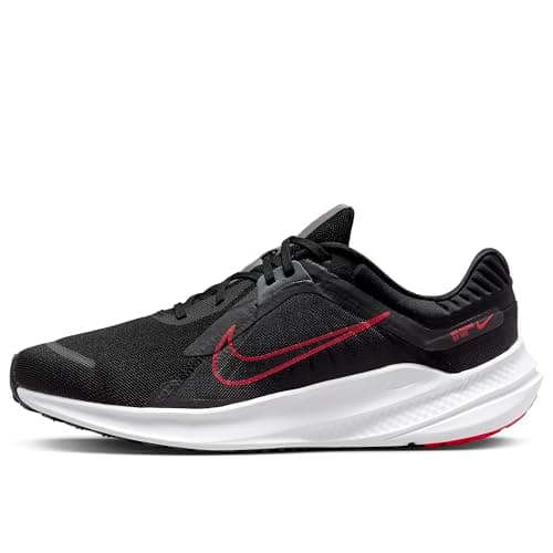 Image of NIKE Men's Quest 5 Sneaker, Black University Red Smoke Grey, 9.5 UK