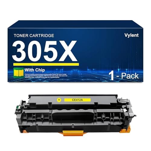 Image of 305A 305X Yellow Toner Cartridge High Yield CE412A CE412X Replacement for HP 305X Toner Cartridge for Laser Pro 400 Color M451dw M451dn M451nw MFP M475dw M475dn M375nw M351a M375nw Printer Ink 1-Pack