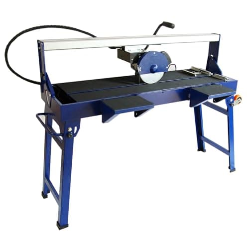 Image of T-Mech Wet Saw Tile Cutter Stand Bench Bridge Table Electric Frame Diamond Blade Cutting 1200mm 1400W, Blue (26125F5)