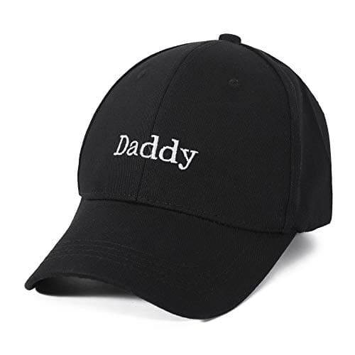 Image of ZLYC Embroidered Cotton Baseball Cap Adjustable Snapback Dad Hat (Black,Daddy),One Size