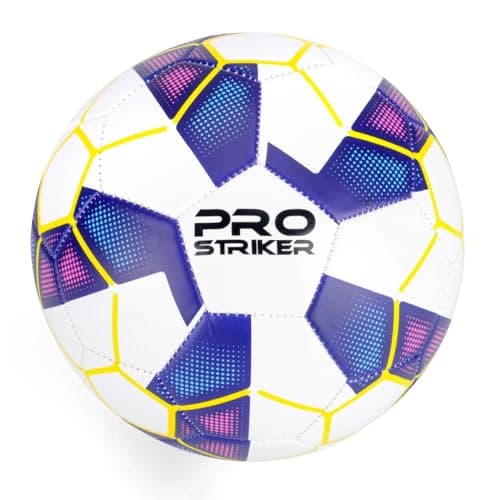 Image of Pro Striker Size 2 Football, Training Soccer Ball for Kids, Youth & Adults, Durable PVC Match Practice Ball, Blue