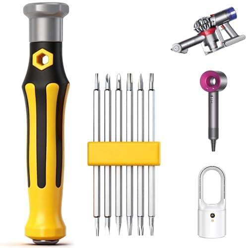 Image of 6 in 1 Screwdriver Set for Dyson Hair Dryer V6 V7 V8 V10 V11 V15 DC24 DC40 DC41 DC50 Vacuum Cleaner Repair Set with Slotted Phillips Star Torx Maintenance Disassembly Tool Accessories Heavy Duty
