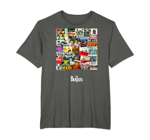 Image of Official The Beatles Vintage Album Covers Pop Rock Band T-Shirt