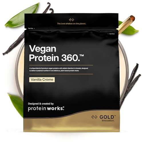 Image of Protein Works | Vegan Protein 360 - Gold Innovation, Vanilla Crème, 66 Servings, 100% Plant Based & Natural, Premium Multi-Protein Blend, Low Fat Shake, Low Calorie Shake, 2kg