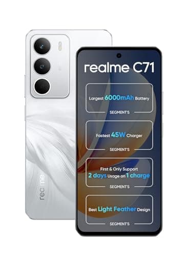 Image of realme C71 Dual SIM Smartphone | 6GB RAM + 128GB Storage | 6.67" 120Hz Display | 50MP AI Camera | 6300mAh Battery | 45W Fast Charging | White Swan | Android 15 | 12m Warranty (White Swan)