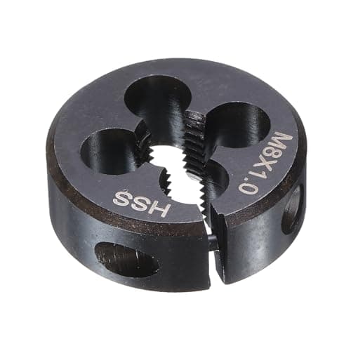 Image of sourcing map Round Threading Die M8 x 1 Metric Thread 25mm OD Adjustable Right Hand High-Speed Steel (HSS) Round Die Screw Thread Cutting Die for Thread Repair