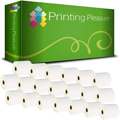 Image of Printing Pleasure 20x Compatible Zebra 100mm x 50mm White Direct Thermal Labels (1000 Labels per Roll) for Zebra, Toshiba, Citizen, Eltron, Orion, UPS Label Printers