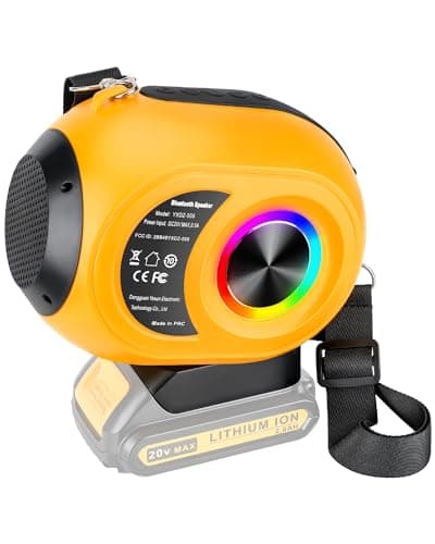 Image of Adisipsoarin Bluetooth Speaker for Dewalt 18v Battery,Wireless Speaker with HD Sound, TWS Pairing, Bluetooth 5.3, for Jobsites/Home/Party/Outdoor/Beach/Gift(Battery not Included)