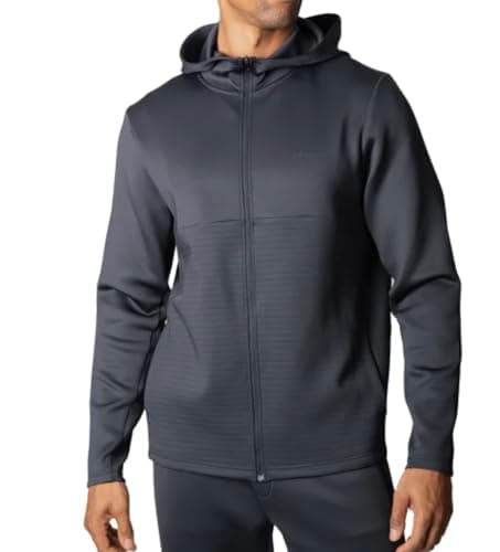 Image of Spyder Active Men's Long Sleeve Stretch Full Zip Hoodie Jacket, Black, XL