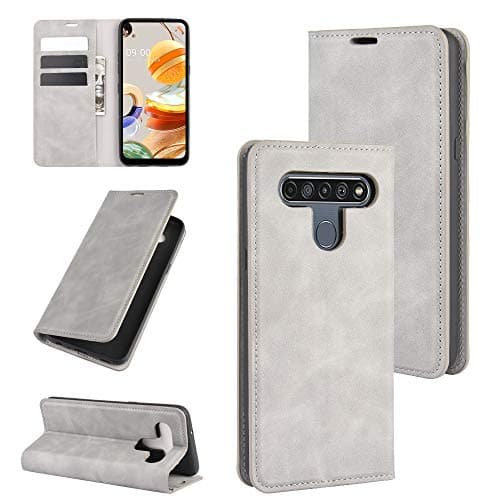 Image of Hülle® Wallet Flip Case Compatible for LG K61 (Gray)