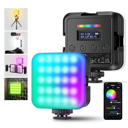 Image of NEEWER RGB62 Magnetic RGB Video Light with APP Control, 2 Pack 360° Full Color LED Camera Light with 3 Cold Shoes CRI97+ 2500K-8500K 17 Scenes 2000mAh Rechargeable Portable Photography Selfie Lighting