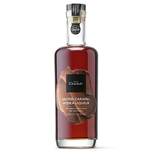 Image of Hotel Chocolat Salted Caramel Cacao Vodka Liqueur - Award-Winning Vodka, 500ml, 24.4% - Best Served Chilled Or Over Ice