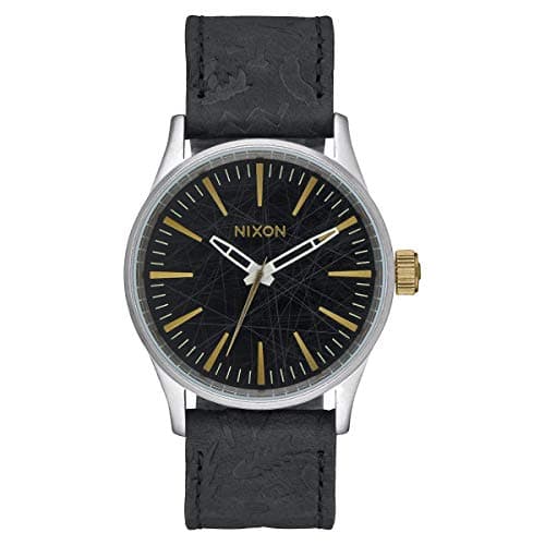 Image of Nixon Unisex Watch Sentry 38 Analogue Quartz Leather A377 – 2222 00