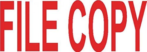 Image of Colop "File Copy" Green Line Word Stamp - Red