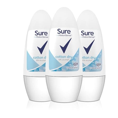 Image of Sure Women Cotton Ultra Dry 24H Anti Perspirant Roll On 50 Ml - Pack Of 3