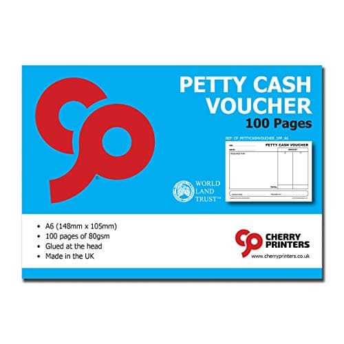 Image of Cherry Petty Cash Voucher Pad A6 148mm x 105mm 100pages 80gsm