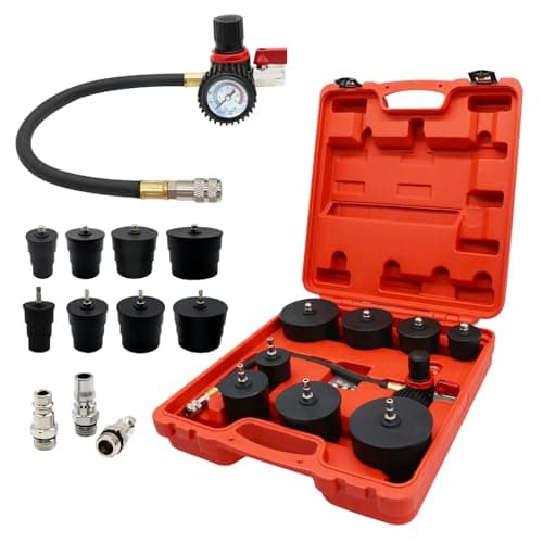 Image of CHGJ 9pcs Turbo System Leakage Tester Kit,Turbocharger Turbo Boost Leak Tester with 4 Pairs of Stepped adapters 1-3/8"- 3-1/2"