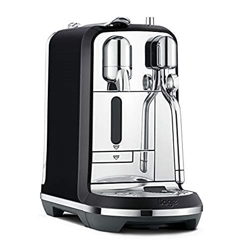 Image of Nespresso Creatista Plus Automatic Pod coffee machine with milk frother wand for Espresso, Cappuccino & Flat White by Sage in Black Truffle