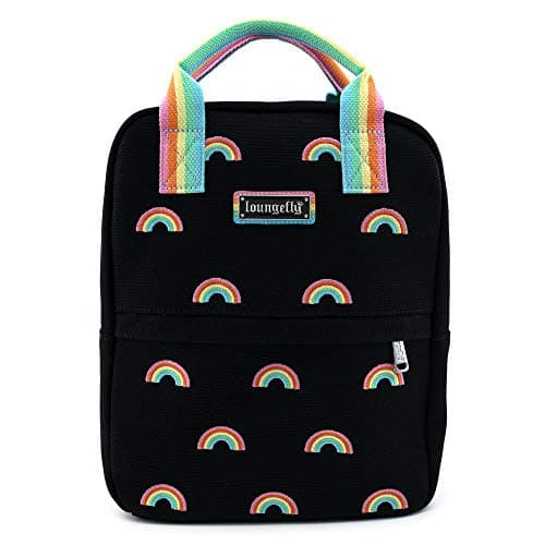 Image of Loungefly Pride Canvas Rainbows Mini Backpack