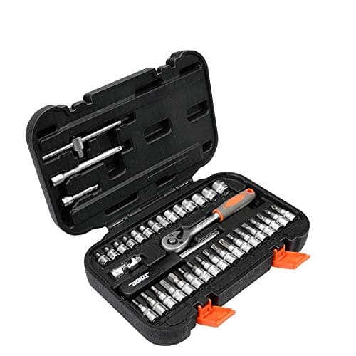 Image of Yato YT, Black/Silver/Red, 38-Piece Socket Spanner Set 1/4