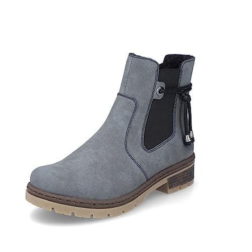 Image of Rieker Women's Chelsea Boots Y7460, Women's Ankle Boots, blue, 8 UK