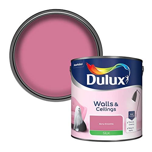 Image of Dulux Silk Emulsion Paint For Walls And Ceilings - Berry Smoothie 2.5 Litres