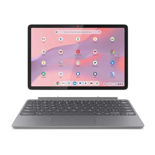 Image of Lenovo IdeaPad Chromebook Duet | 11 Inch FHD+ 1200p Laptop | MediaTek Kompanio 838 | 4GB RAM | 128GB eMMC | Chrome OS | Luna Grey USI Pen 2 | Folio Stand + Folio Keyboard