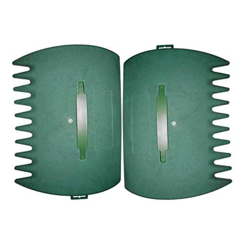 Image of QOTSTEOS Leaf Grabber Set, Garden and Yard Leaf Scoops Hand Rakes, Large Sized Leaf Grabbers or Leaves, Grass Clippings and Trash, Remove Fallen Collection Great Tool(Green,size:34x26cm)