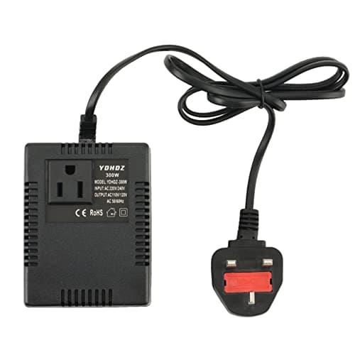 Image of Sknrlko 300W Voltage Converter 220V to 110V Transformer Transformer Voltage Converter Travel Adapter UK Plug