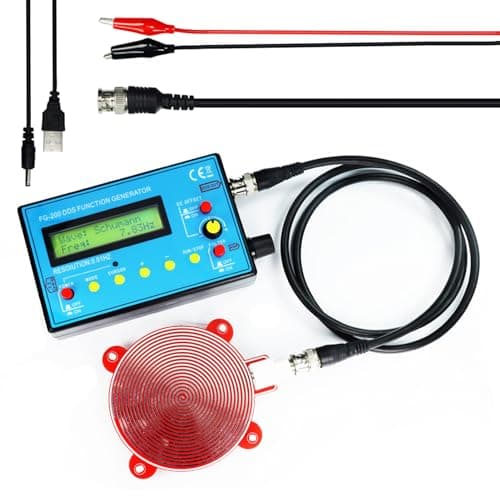 Image of Fafeicy FG 300 DDS Function Signal Generator, Portable Frequency Counter 0.01Hz to 500KHz with Sine Square Sawtooth Waveforms, for Electronic Circuit Test Oscilloscope Calibratio (with Antenna)