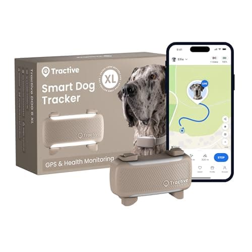 Image of Tractive XL Smart Dog Tracker | 2026 Edition | Real-Time GPS Tracking | Escape & Health Alerts | Vitals Monitoring | Long Battery Life (Brown)