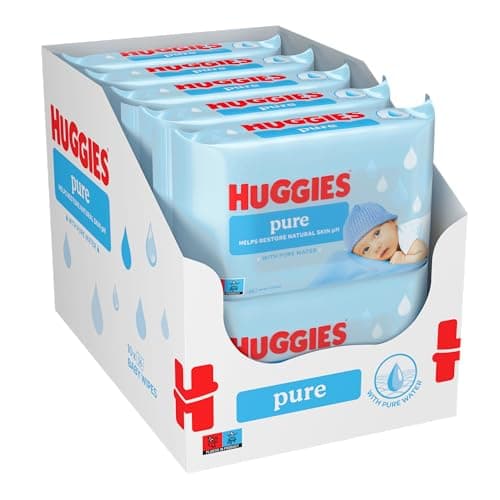 Image of Huggies Pure Baby Wipes - 10 packs of 56 wipes