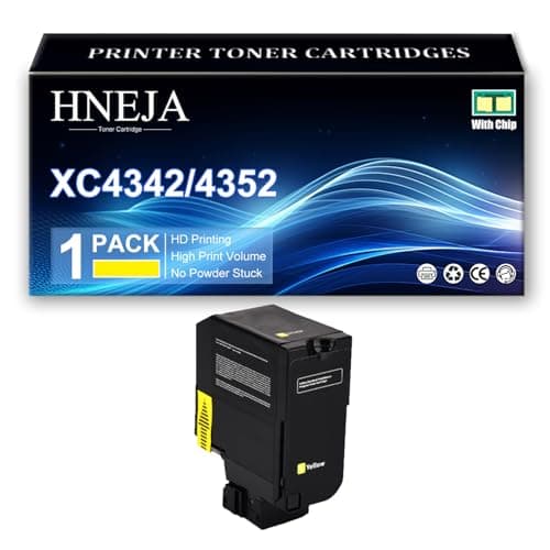 Image of HNEJA XC4342 Toner Cartridge Replacement, Compatible 24B7518 24B7515 24B7516 24B7517 Toner Cartridges for Lexmark XC4342 XC4352 Printer,Yellow-1 Pack