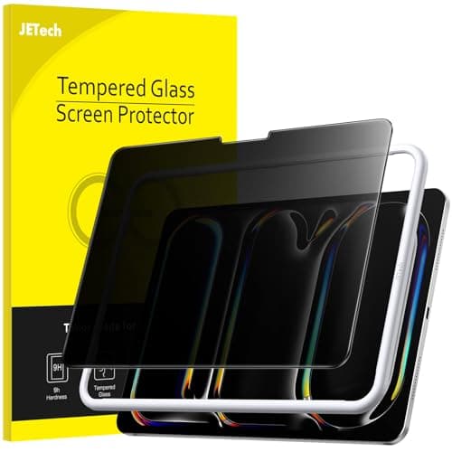 Image of JETech Privacy Screen Protector for iPad Pro 11-Inch M5/M4 (2025/2024) with Easy Installation Tool, Anti-Spy Tempered Glass Film, 1-Pack