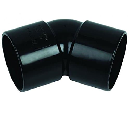 Image of 40mm (43mm) Black Solvent Waste Pipe 135 Degree Bend - Bag of 2