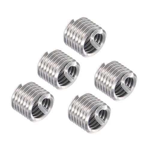 Image of CoCud Wire Thread Inserts, 5/16-18 UNC 1.5D 8.7mm Length, 304 Stainless Steel Wire Screw Sleeve Insert Helical Type Coiled - (Applications: for Automotive Repairs), 5pieces