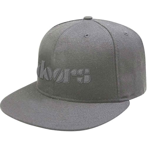 Image of The Doors Baseball Cap Classic Band Logo Official Silver Grey Snapback One Size
