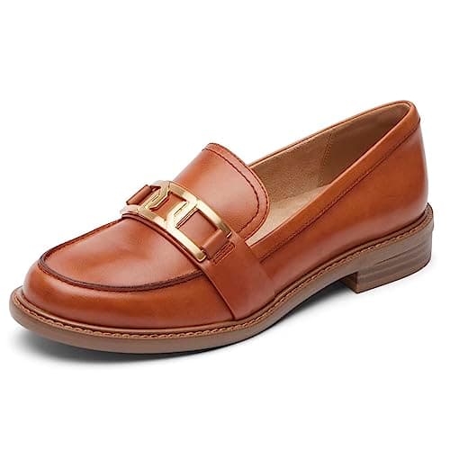 Image of Rockport Womens Harleen Loafer, Tan Leather, 5 UK