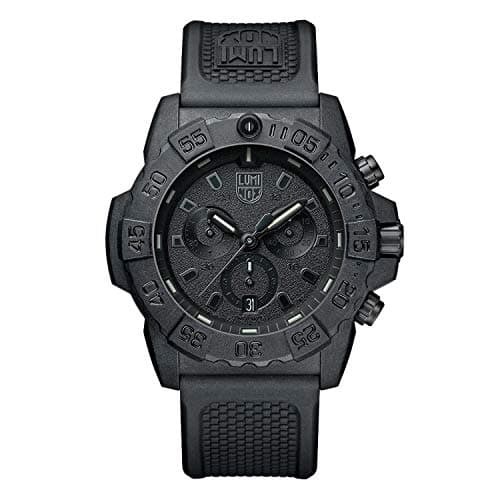 Image of Luminox Navy Seal Chronograph Blackout XS.3581.BO Mens Watch 45mm - Military Watch in Black Date Function Chronograph 200m Water Resistant