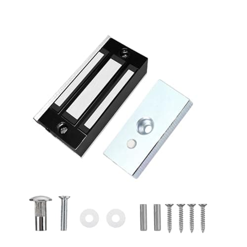 Image of ReaIOKbii 60KG Cabinet Lock, Door Lock, Magnetic Lock, Access Control Electromagnetic Lock, 132 lbs Suction Force, Mini Lock, DC12V, Suitable for Access Control Systems, electromagnetic Fail-Safe