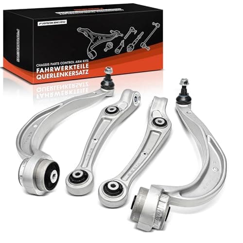 Image of Frankberg 4x Control Arm Set Front Rear Compatible with A4 8K2 A4 Allroad 8KH A4 Avant 8K5 A5 8T3 A5 Cabriolet 8F7 A5 Sportback 8TA Q5 8RB Macan 95B Replace# RK622786
