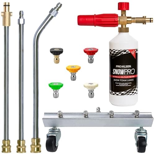 Image of Pro-Kleen Chassis Underbody Undercarriage Cleaner and Snow Foam Lance Compatible with Gerni Pressure Washers with 5 Spray Jet Adaptors