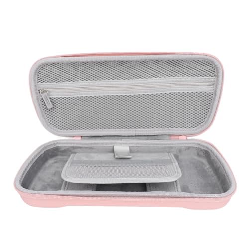 Image of XUMIUZIY Compact Hard Protective Case, Portable Hard Shell Travel Bag with Pockets, for Rog Ally X 2024 RC72LA, for Rog Ally 2023 RC71L, for Claw A1M & Other Accessories (Light Red)