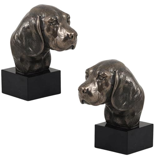 Image of Art-Dog Dog Marble Statue - Unique Edition ArtDog Collection - Handmade Cold Cast Bronze Sculpture for Dog Lovers Indoor– Dog Figurine – Statue Beagle