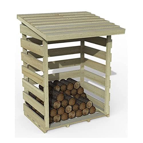 Image of Forest Garden Compact Wooden Pent Log Store (1m x 0.8m)