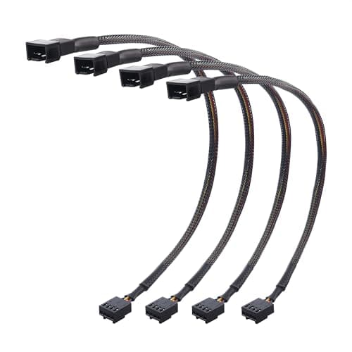 Image of Cable Matters 4-Pack PWM 4-Pin Fan Ext. Cable - 30cm (PC Compatible)