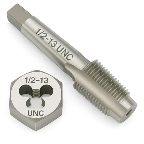 Image of Yamesh 1/2"-13 Thread Tap and Die Set HSS Tap with GCr15 Alloy Steel Hex Die Right Hand Thread Repair Tool for Metalworking and Machinery